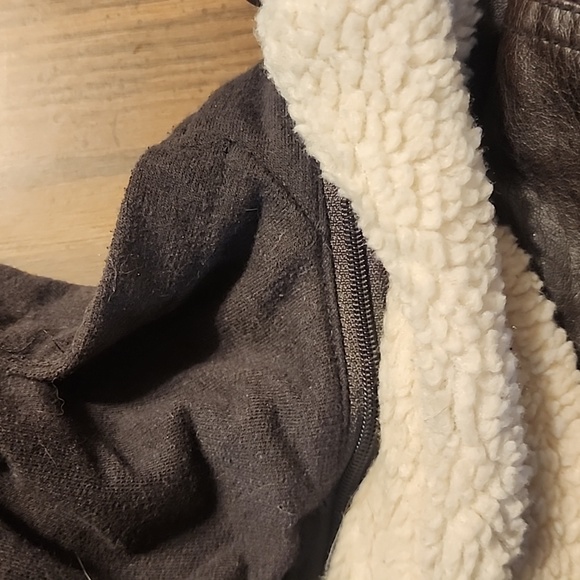 First Wave faux leather bomber jacket coat Size 6/7 - Picture 12 of 13